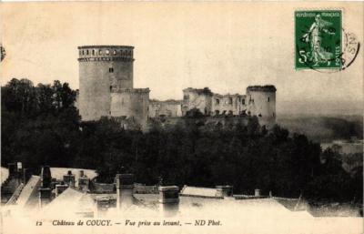 CPA AK Chateau de Coucy Ansicht nach oben (666423)