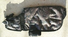 XXS 8" - 10" Black Tooled leather print Waterproof Dog Blanket Tough 1