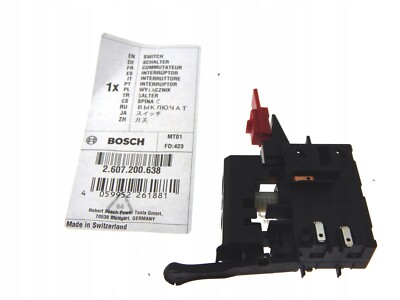 Bosch Original Schalter für Bohrschrauber GSR 6-45 TE 2607200638