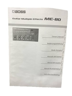 BOSS Guitar Multiple Effects ME-80 OEM Owners Manual 7 Languages 