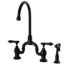 Kingston Brass KS779.BALBS Heirloom 1.8 GPM Bridge Kitchen Faucet - Bronze
