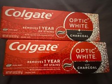 Lot of 2 Colgate Optic White w/ Charcoal Toothpaste 3.8oz