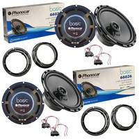 Phonocar Kit 4 Lautsprecher 2-Wege Koaxial 6,5 Zoll FüR VW Golf IV Vorne/Hinten