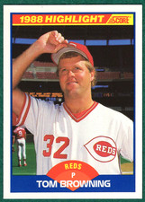 Tom Browning - 1989 Score #658 - Cincinnati Reds Highlight Baseball Card