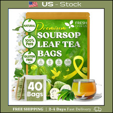 40 Premium Soursop Graviola Leaf Tea Bags, 100 Natural and Pure from Soursop Le