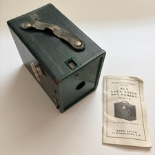 Vintage Green Agfa Ansco No. 2 Box Camera Model E With Manual - As Is