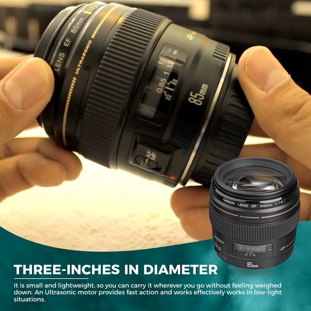 Canon EF 85mm F/1.8 USM Telephoto Lens (2519A003) for sale Canon EF 85mm F/1.8 USM Telephoto Lens (2519A003) for sale