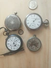 Antique Elgin, FB Heer & Sinner , Paul Bouvier, Robert Swiss Pocket Watch Lot