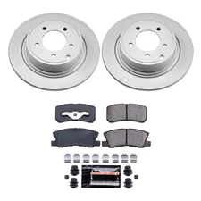 For Mitsubishi Lancer 08-16 PowerStop Z23 Evolution Geomet Plain Rear Brake Kit