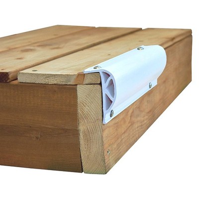 Dock Edge 8' L x 3-1/8'' H x 1'' T White PVC Heavy Slant P-Profile Dock Edging