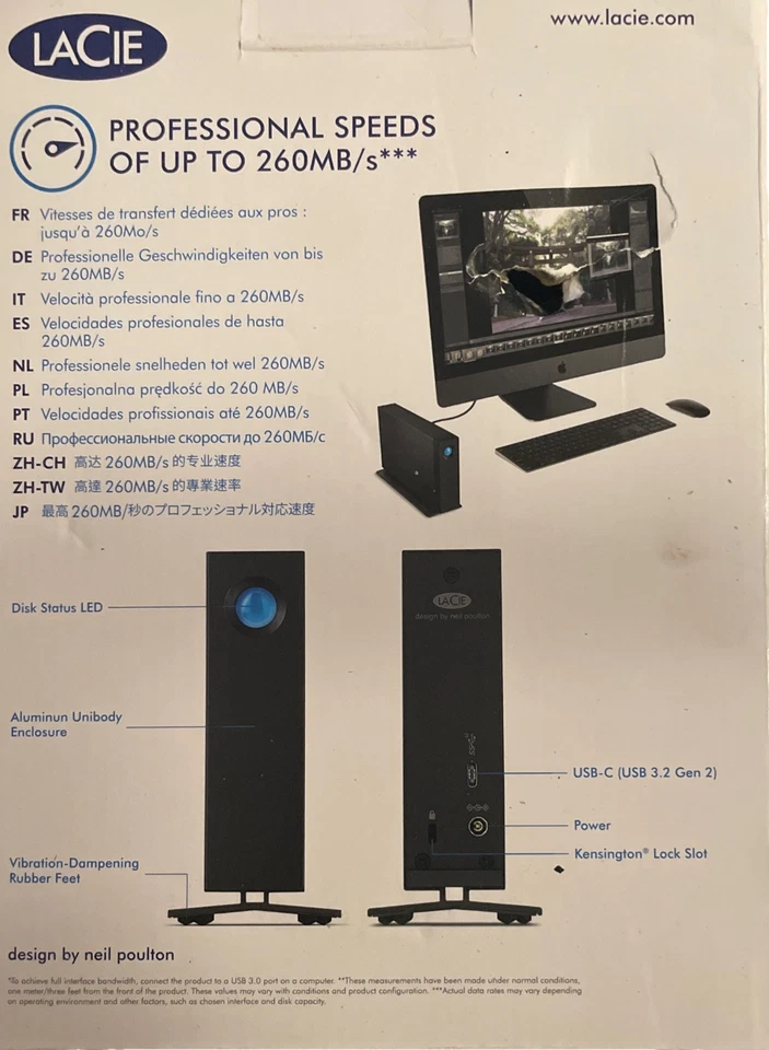 LaCie STHA8000800 8TB,7200 RPM, Desktop External HDD | Brand new - Image 3 of 4