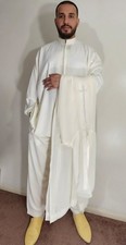 Men's Loose Moroccan Thobe Hooded Djellaba with, slamic Robe for  Everyday Wear