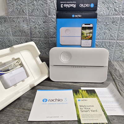 Rachio 3 Smart Sprinkler Controller 4 Zone 3rd Gen-4ZULW-C , Watering System