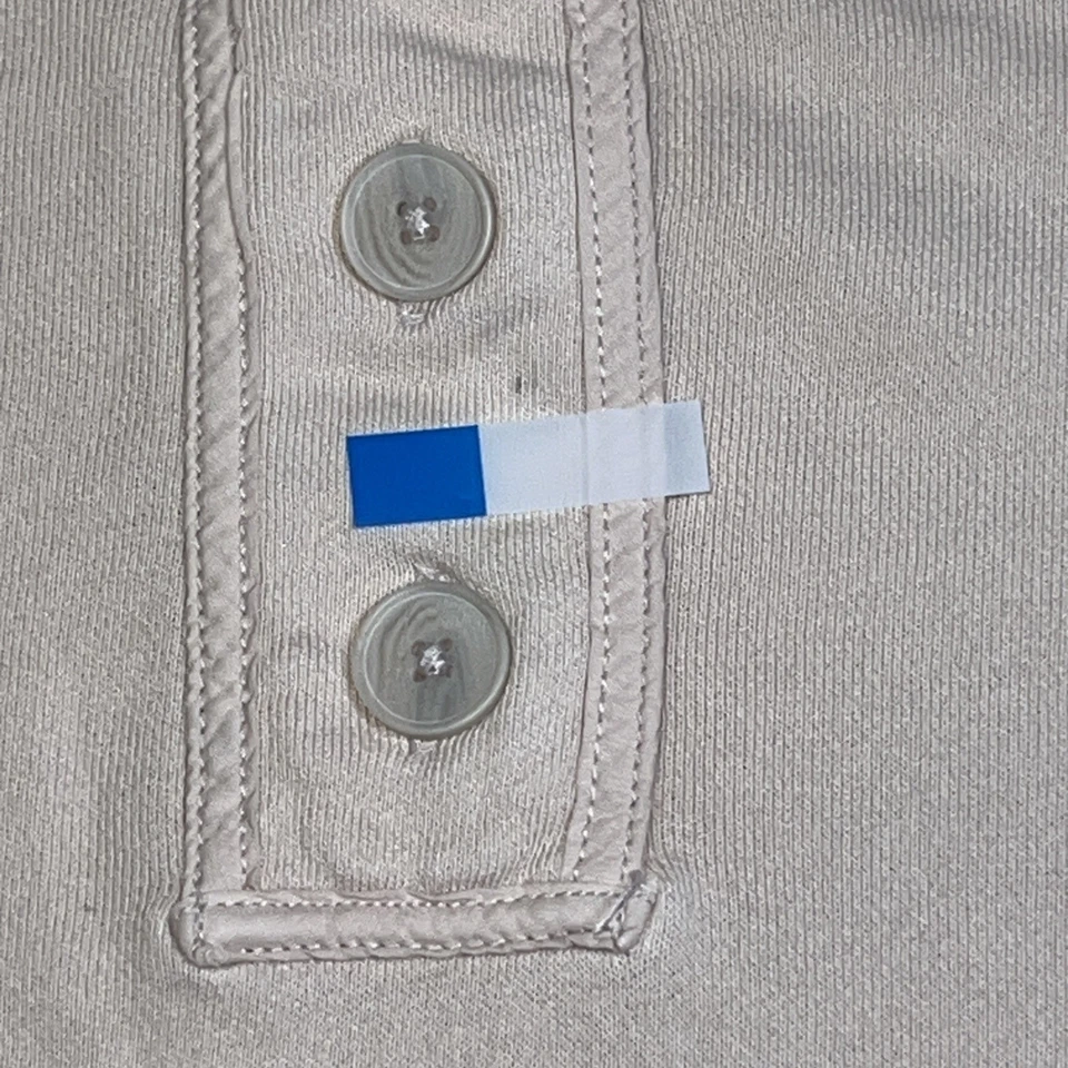 Sudadera Suéter Cómoda Top Para Mujer Aerie Medio Botón Crema Cuello Simulado Foto 3 de 4