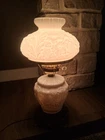 Vintage Fenton Poppy Milk Glass Parlor Lamp orig 1960s  "Gone w/ the Wind"