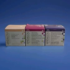 Andalou Naturals Glycolic Soothing Sleeping Rejuvenating Mask ( Lot Of 3 )