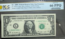 2009 Federal Reserve Note San Francisco Fr. 1934-L Rios Geithner COPE Printing