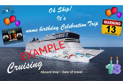 Cruise Cabin Door Decoration Magnetic - Can be customised - Laminated