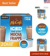 Refreshing Iced Coffee Made Easy - McCaf Mocha Frappe K-Cup Pods, 20 Count