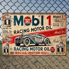 Vintage Mobil 1 Racing Motor Oil Rustic Tin Metal Signs Home Décor 8x12