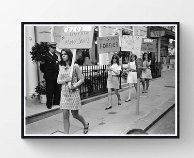 Mini Skirts Forever Poster Retro Fashion Photography Print Vintage Wall Art24x36