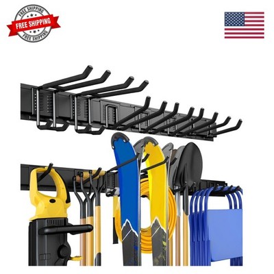 48'' Garage Tool Organizer Wall Mount, 440lbs Garden Garage Storage Garage Org...