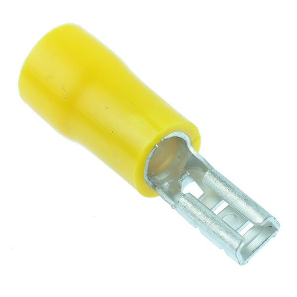 50 x Yellow 2.8mm Female Spade Crimp Connector