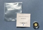2015. O.5g 14ct (.585 Ag) Gold Proof Coin COA Capsule Liberty Dollar Rep 00511