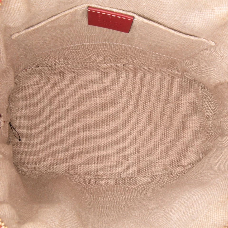 Cartera de cuero de becerro roja Autenticada Gucci Mini Microguccissima Dome Foto 4 de 4