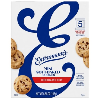   New Entenmann s Mini Soft Baked Chocolate Chip Pouches Cookies Box 6.88oz