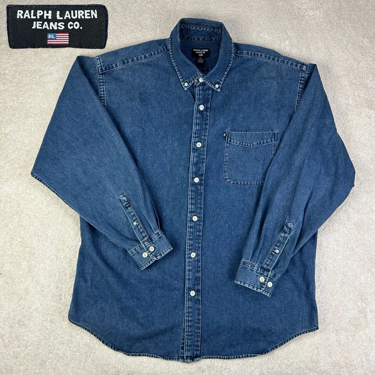 Ralph Lauren Denim Casual Button-Down Shirts for Men for sale | eBay