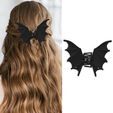Halloween Bat Hair Clips for Women French 1 Count Pack of 1 , matte black