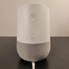Google Home Smart Assistant Speaker White Slate W/Power Supply Tested & Working