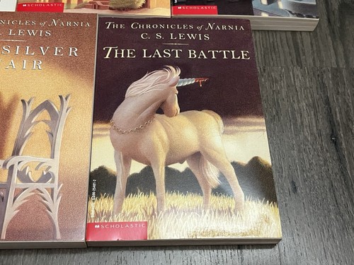 CHRONICLES of NARNIA book LOT CS Lewis Childrens literature set PB 1-7 - Picture 5 of 13