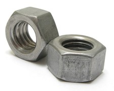 3/8"-16 Steel Hex Nut, Left Hand Thread, Reverse Thread 20pcs