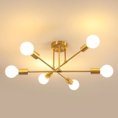 Moderne Deckenlampe 6 Flamming Hängelampe Pendelleuchte  Wohnzimmer Licht E27 DE