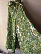 Funky Psychedelic Palazzo Wide Pants with Belt Women's M/L