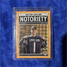 2025 Panini Mosaic Notoriety Prizm Rookie Colston Loveland #24 Bears Card