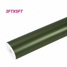 Matte Metallic Satin Military Green Car Vinyl Wrap Self Adhesive Air Release
