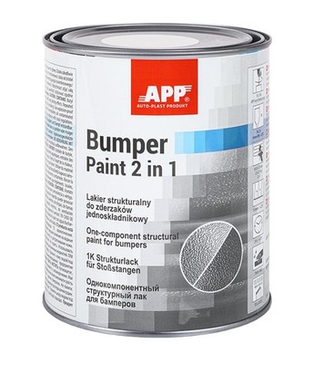 APP 020802 Bumper Paint - 1K Strukturlack für Stoßstangen grau 1,0 L | Stoßstang