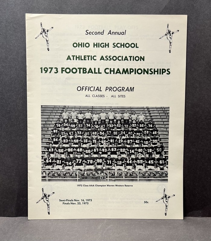 Ohio High School Football Program 1973  State Championship Games !!!!