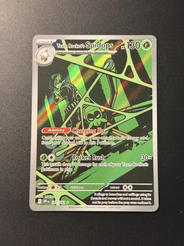 Nintendo Team Rocket's Spidops 187/182 Sv10: Destined Rivals Holo Rare EN 130HP