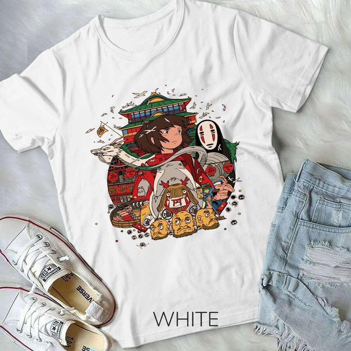 Spirited Away Anime T Shirt Studio Ghibli Hayao Miyazaki new