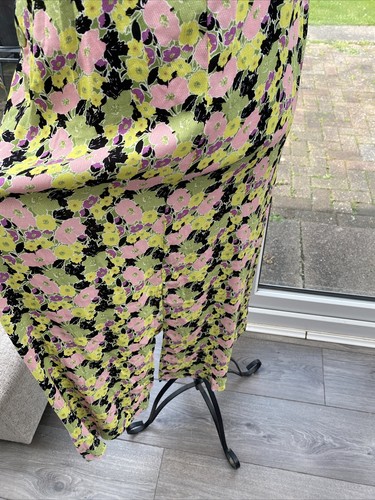NEXT Green Yellow Pink Floral Pinafore Dungaree Dress UK Size 12 Brand New - Picture 9 of 14