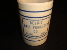 Circa 1920s Red Wing Beloit Malt Products Ceramic Mug, Wisconsin