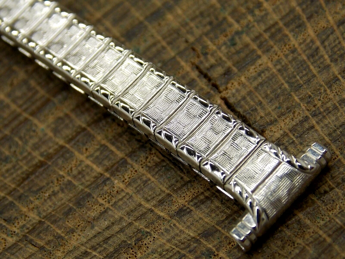 Speidel USA Vintage Watch Band Expansion 13mm White Gold Filled NOS Unused