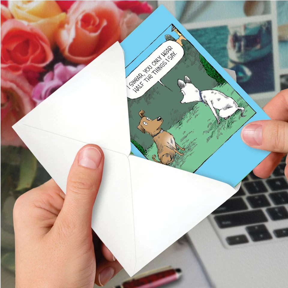 1 Tarjeta de Aniversario Divertida con Sobre - Media Oída C7250ANG Foto 4 de 4