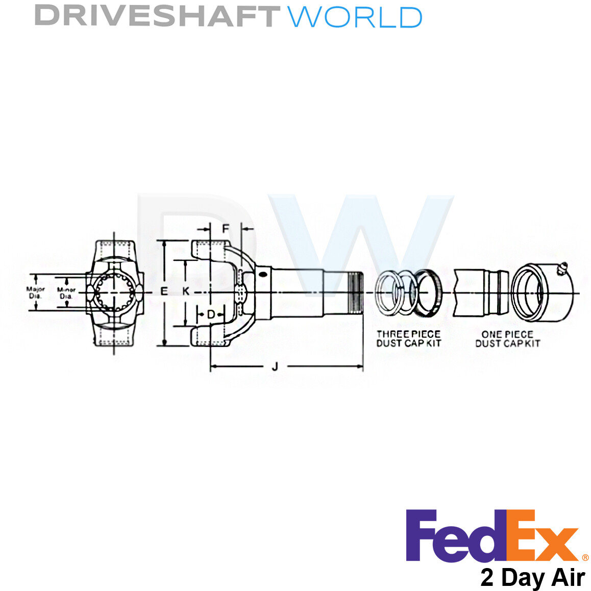 Th400 Dana Spicer 3-3-2801KX 1350 Series 15 Based On 16 Designed For Keyed  Spline Slip Yoke