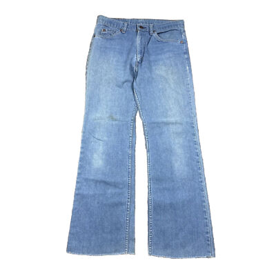 Vintage 90s Levis 517 Bootcut Orange Tab Flared Faded Blue Denim
