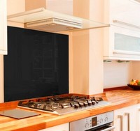 Black Toughened Printed Kitchen Glass Splashback 60cm x 75cm